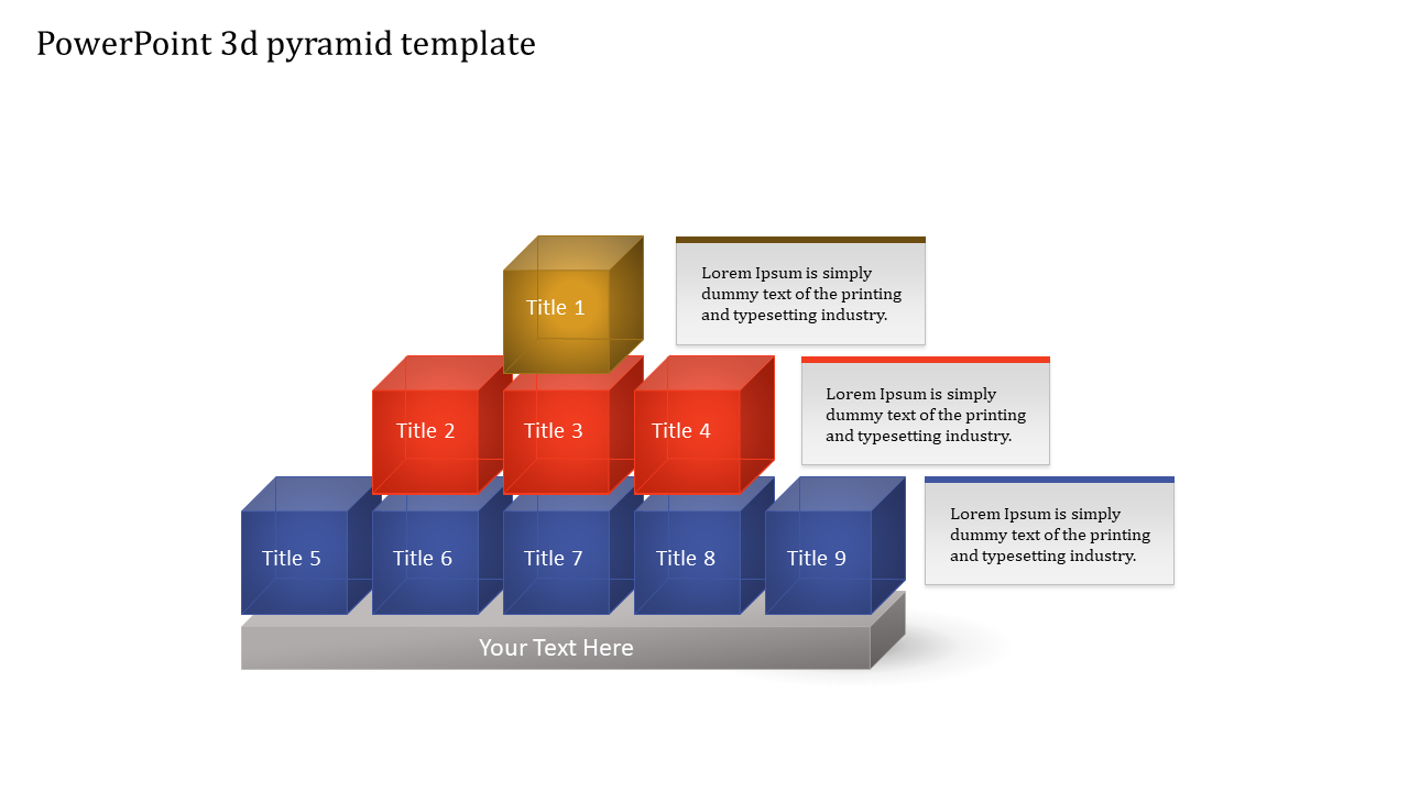 PowerPoint 3d pyramid template